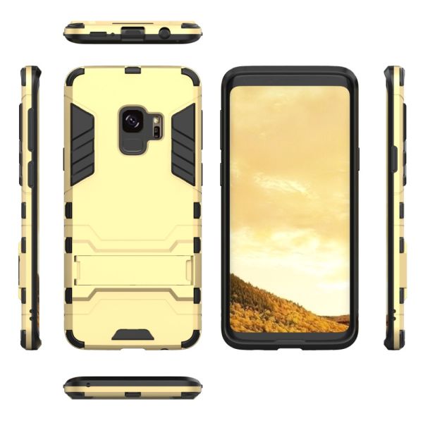 Kryt na Samsung Galaxy S9 odolný army clip zlatý