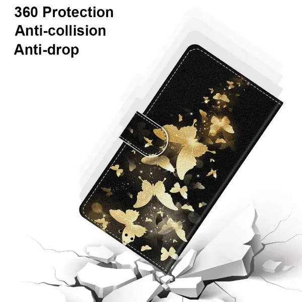 Púzdro pre iPhone 13 Pro Motýle zlaté