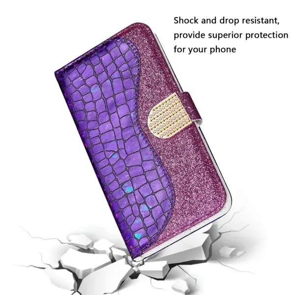 Puzdro pre iPhone 14 Pro Glitter fialové