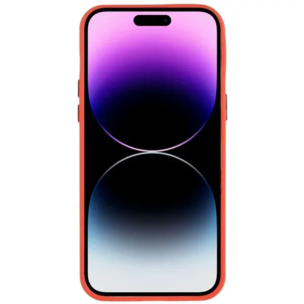 Kryt na iPhone 14 Pro gumový Lens červený