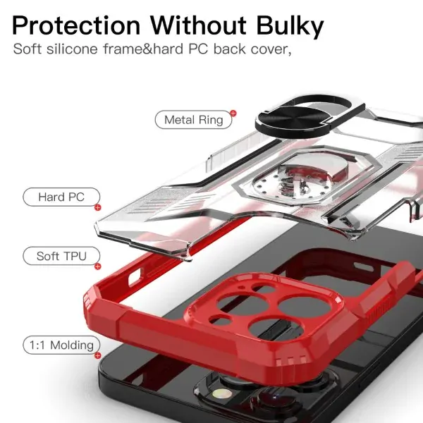 Kryt na iPhone 13 Pro odolný Protective červený