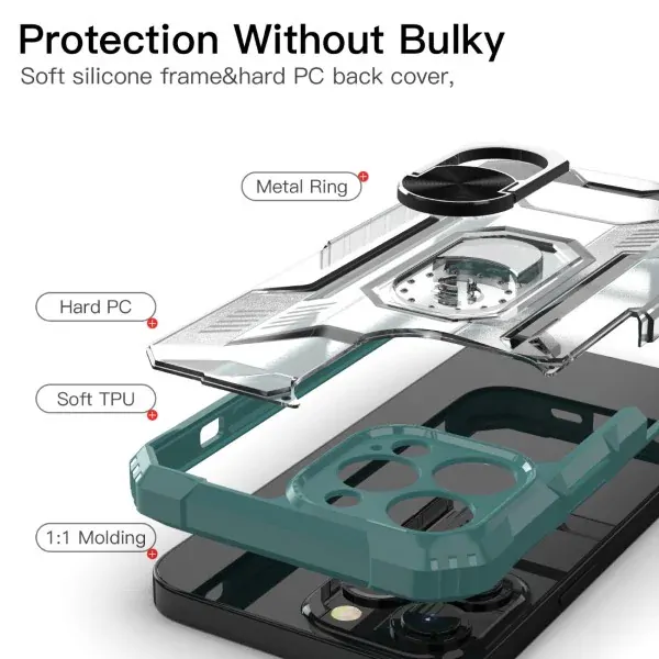 Kryt na iPhone 13 Pro odolný Protective zelený