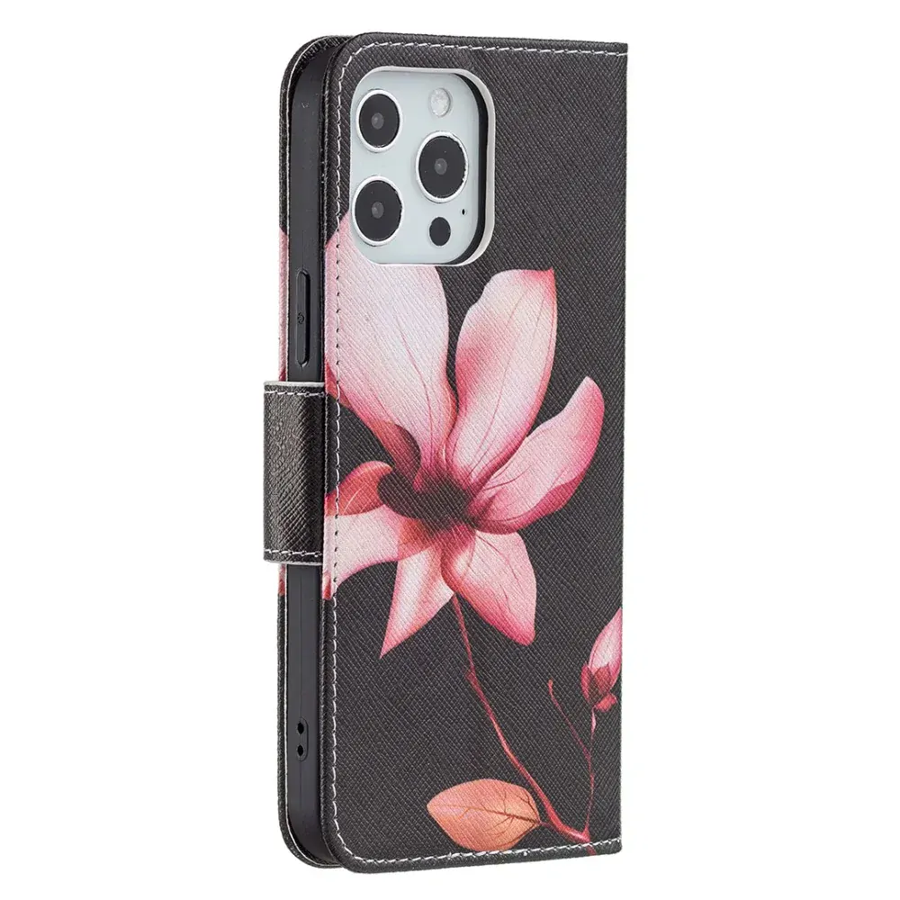 Púzdro pre iPhone 13 Pro Kvietka čierne