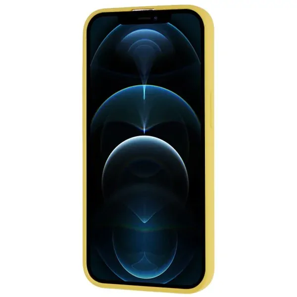 Kryt na iPhone 12 Pre Max gumový žltý