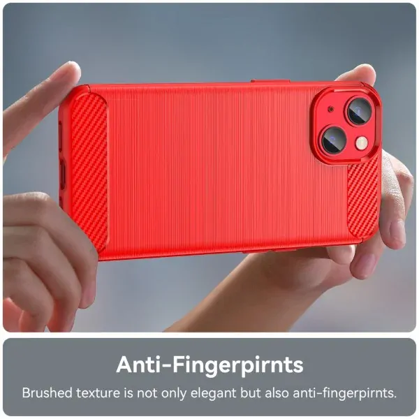 Kryt na iPhone 14 Plus Carbon červený