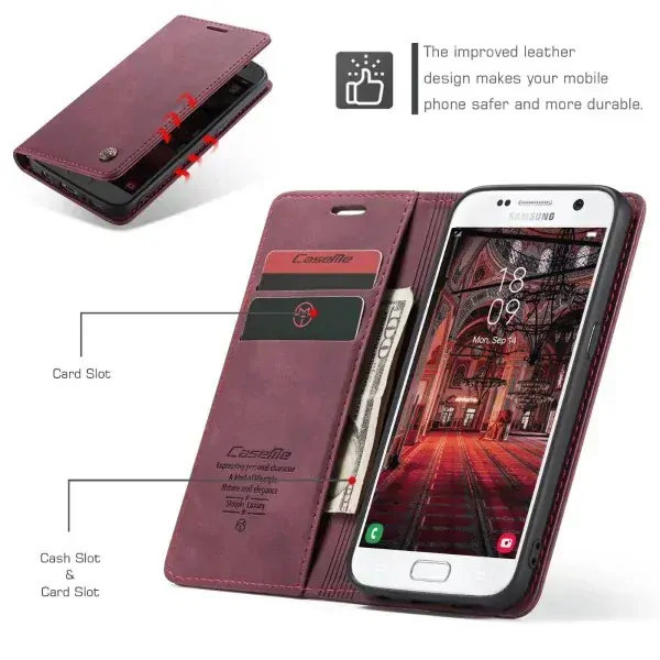 Puzdro na Samsung Galaxy S7 CASEME červené