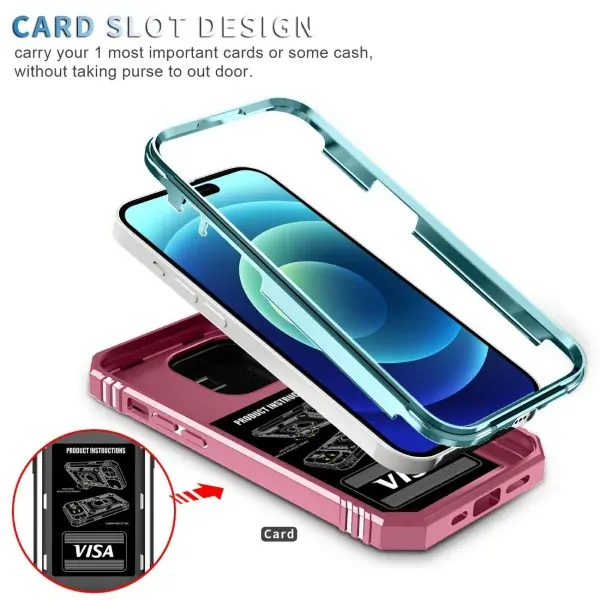 Kryt na iPhone 14 Pro Max odolný s krytkou na fotoaparát ružový