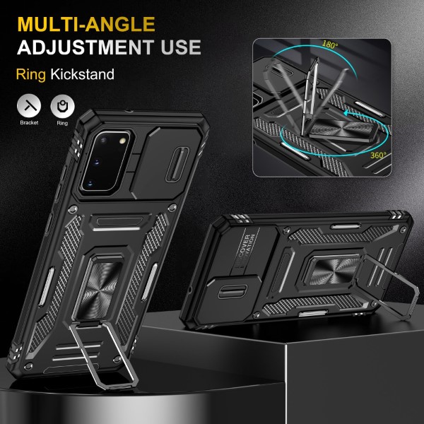 Kryt na Samsung Galaxy S20 odolný s krytom na fotoaparát čierny