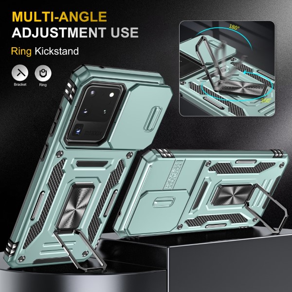 Kryt na Samsung Galaxy S20 Ultra odolný s krytom na fotoaparát zelený