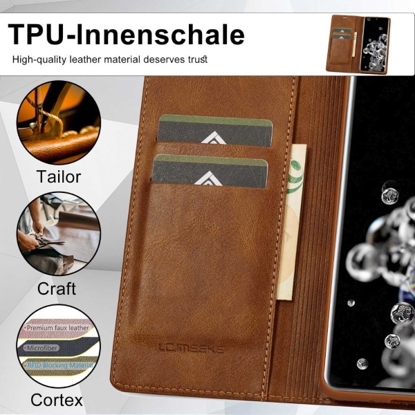 Puzdro na Samsung Galaxy S20 Ultra LC.IMEEKE hnedé