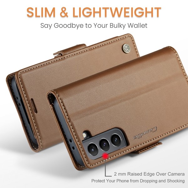 Puzdro na Samsung Galaxy S21 CASEME smooth hnedé