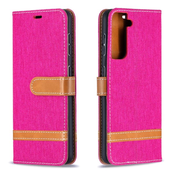 Puzdro na Samsung Galaxy S21 Jeans ružové