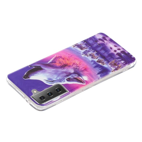 Kryt na Samsung Galaxy S21 svietiaci Vlci