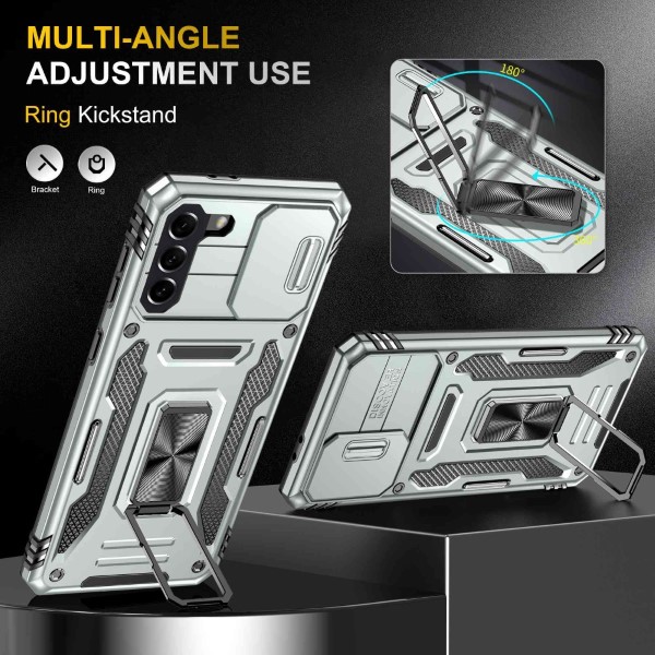 Kryt na Samsung Galaxy S21 Plus odolný s krytom na fotoaparát sivý