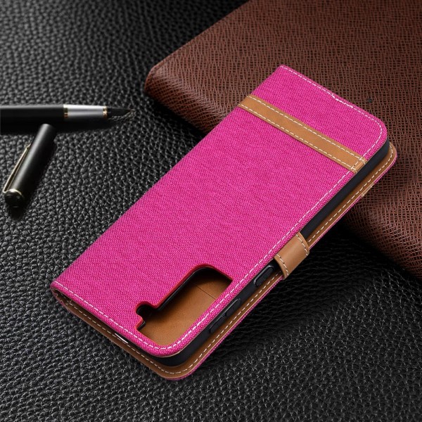 Puzdro na Samsung Galaxy S21 Plus Jeans ružové