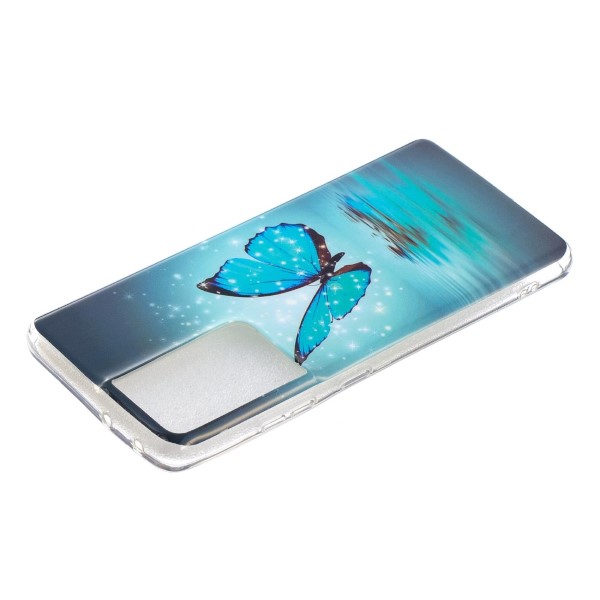 Kryt na Samsung Galaxy S21 Ultra svietiaci Motýľ
