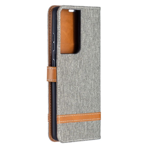 Puzdro na Samsung Galaxy S21 Ultra Jeans sivé