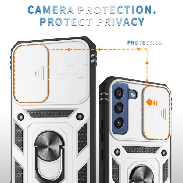 Kryt na Samsung Galaxy S21 FE odolný s krytom na fotoaparát biely