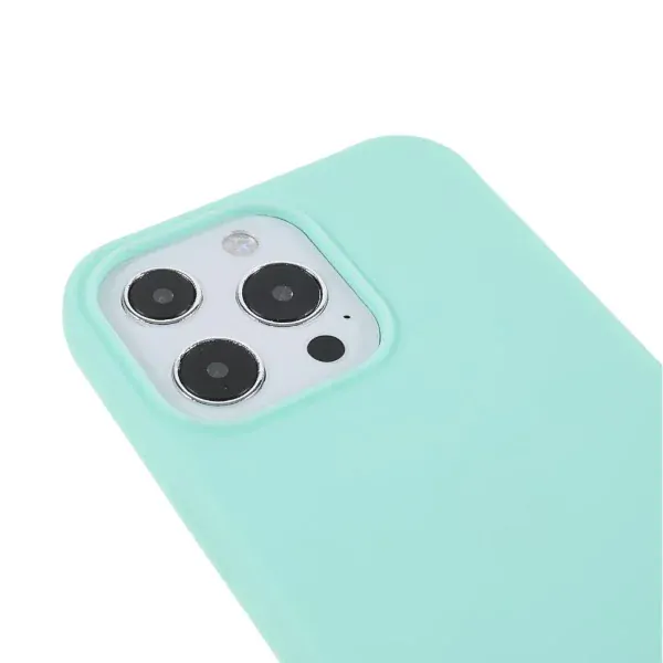 Kryt na iPhone 13 Pro Max gumový so šnúrkou na krk modrý