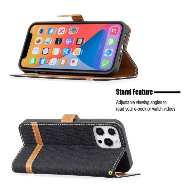 Púzdro na iPhone 13 Pro Max Jeans čierne