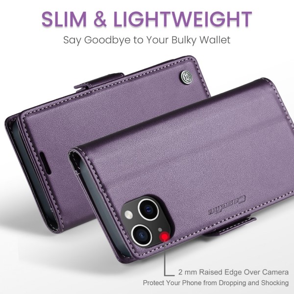 Puzdro pre iPhone 13 Mini CASEME smooth fialové