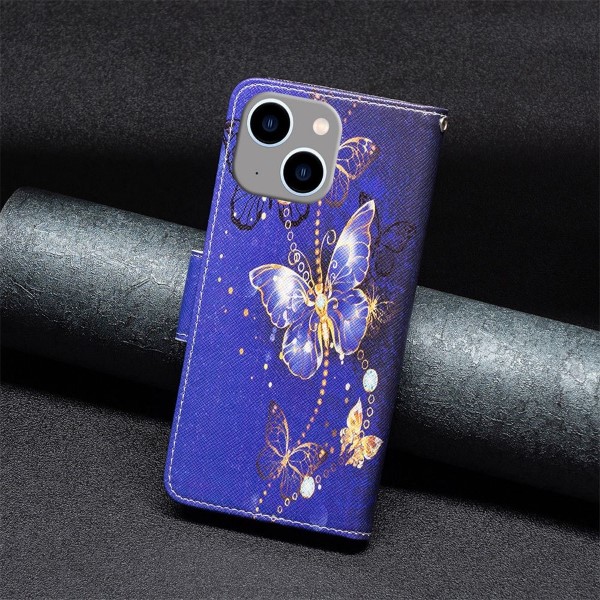 Puzdro na iPhone 14 Plus Motýľ fialové