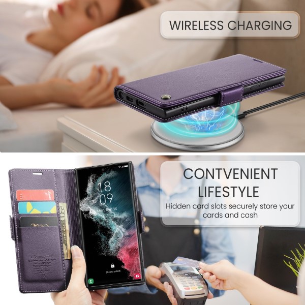 Puzdro na Samsung Galaxy S22 Ultra CASEME smooth fialové