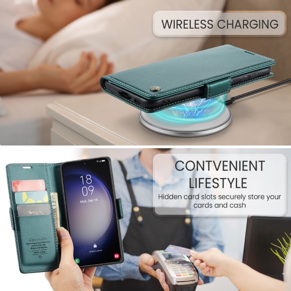 Puzdro na Samsung Galaxy S23 Plus CASEME smooth zelené