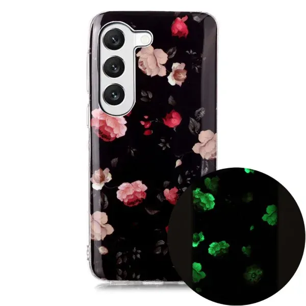 Kryt na Samsung Galaxy S23 plus svietiaci Ruže čierny