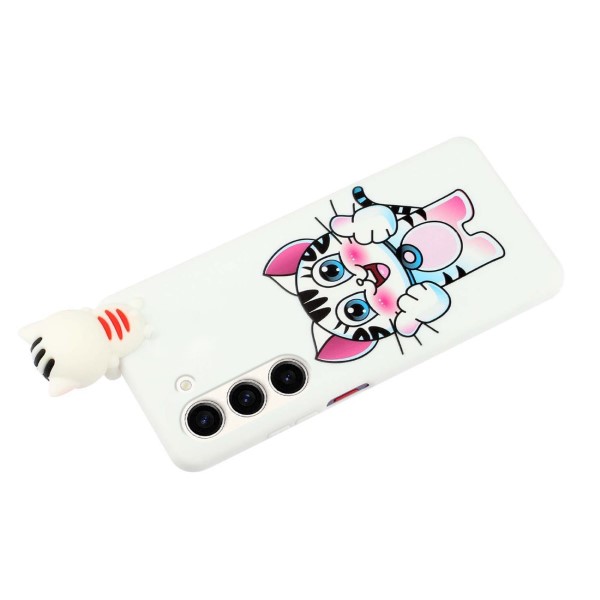 Kryt na Samsung Galaxy S23 plus 3D Mačiatko biely