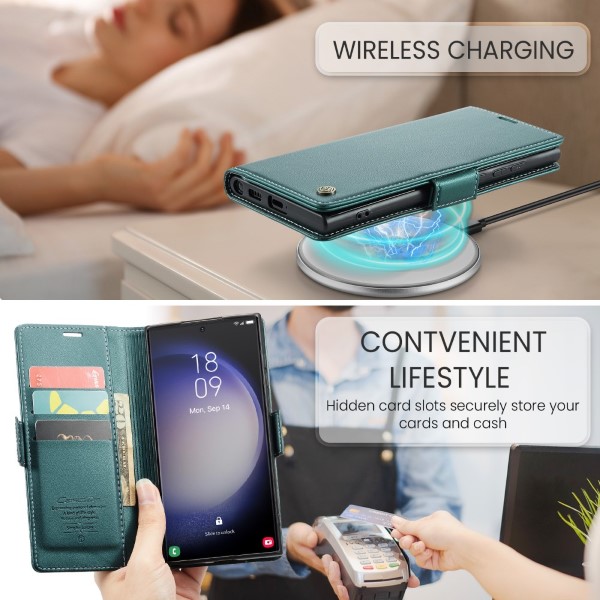 Puzdro na Samsung Galaxy S23 Ultra CASEME smooth zelené
