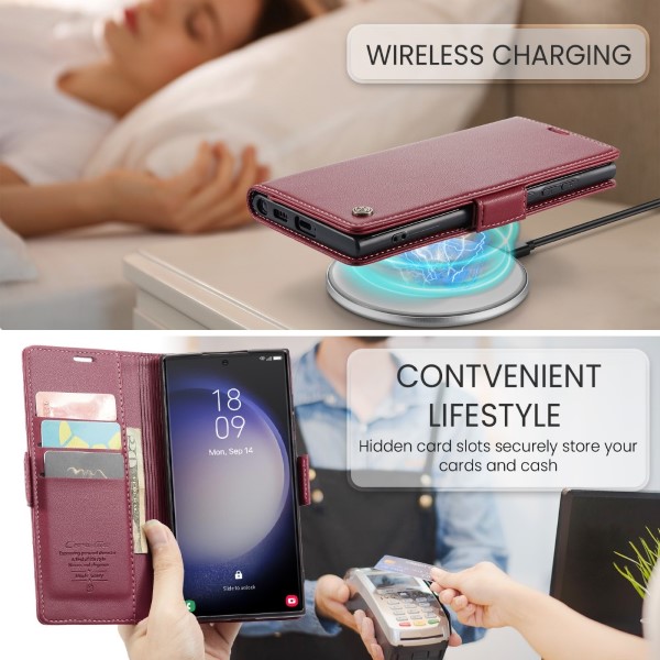 Puzdro na Samsung Galaxy S23 Ultra CASEME smooth červené