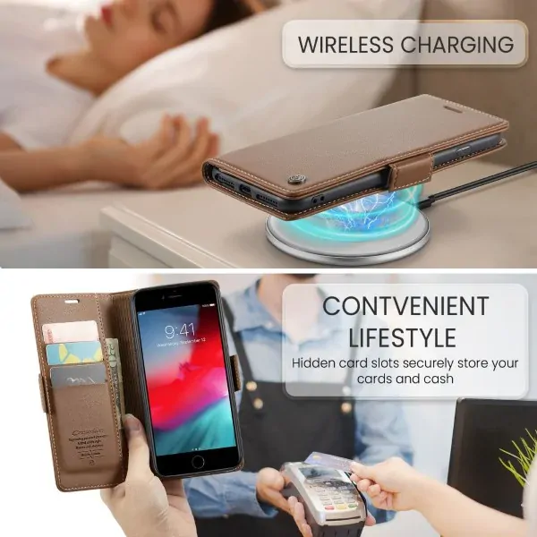 Púzdro na iPhone 7 Plus / 8 Plus CASEME hnedé