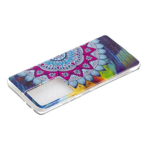 Kryt na Samsung Galaxy S21 Ultra svietiaci Mandala