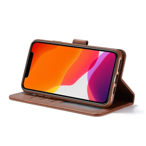 Puzdro LC.IMEEKE pre iPhone 11 Pro Flip hnedé