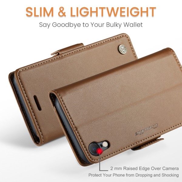 Púzdro pre iPhone Xr CASEME Smooth hnedé