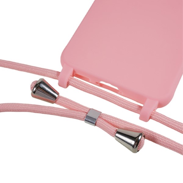 Kryt na Samsung Galaxy S23 Plus gumový so šnúrkou na krk ružový
