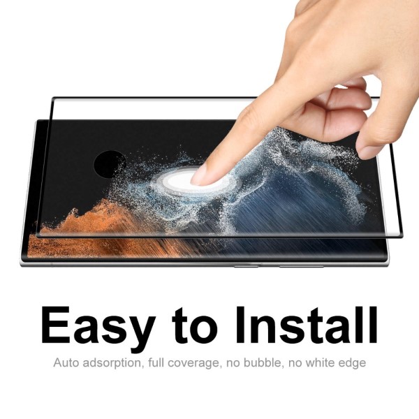 Tvrdené sklo na Samsung Galaxy S22 Ultra (podpora odomykania odtlačkom prsta) čierne