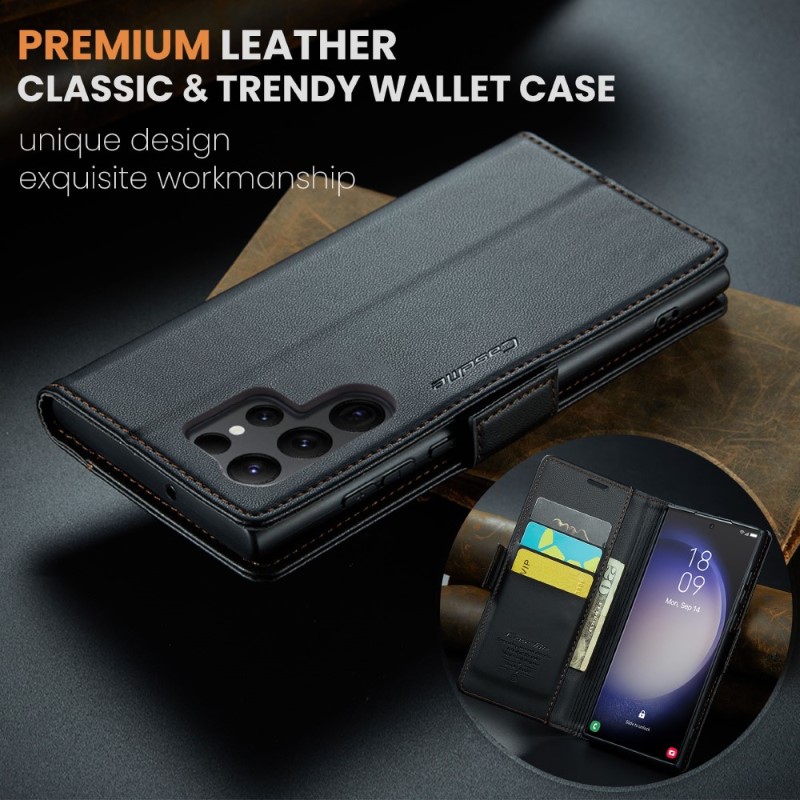 Puzdro na Samsung Galaxy S24 Ultra CASEME smooth čierne
