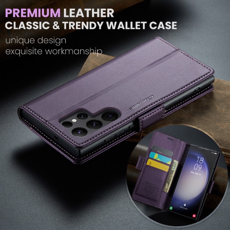 Puzdro na Samsung Galaxy S24 Ultra CASEME smooth fialové
