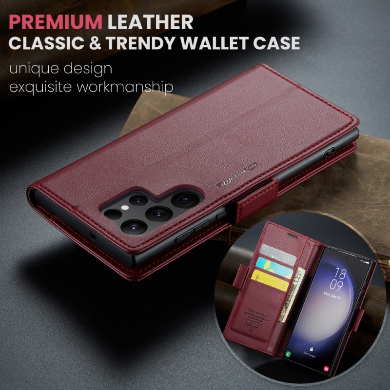 Puzdro na Samsung Galaxy S24 Ultra CASEME smooth červené
