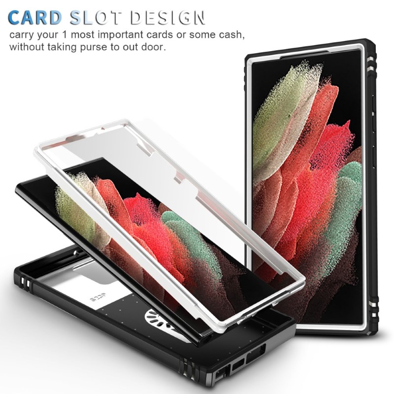 Kryt na Samsung Galaxy S24 Ultra odolný s krytom na fotoaparát biely