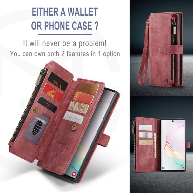 Puzdro na Samsung Galaxy Note 10 Plus CASEME Deluxe červené
