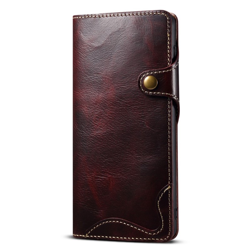 Puzdro kožené Denior na Samsung Galaxy S23 FE červené