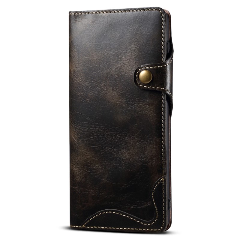 Puzdro kožené Denior na Samsung Galaxy S23 FE čierne