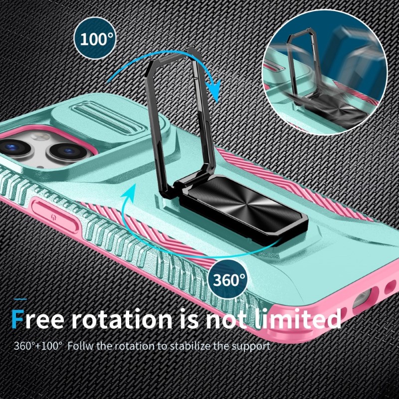 Kryt na iPhone 12 Mini odolný s krytom na fotoaparát svetlo modrý