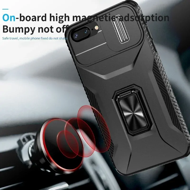 Kryt na iPhone 7 Plus / 8 Plus odolný s krytom na fotoaparát čierny