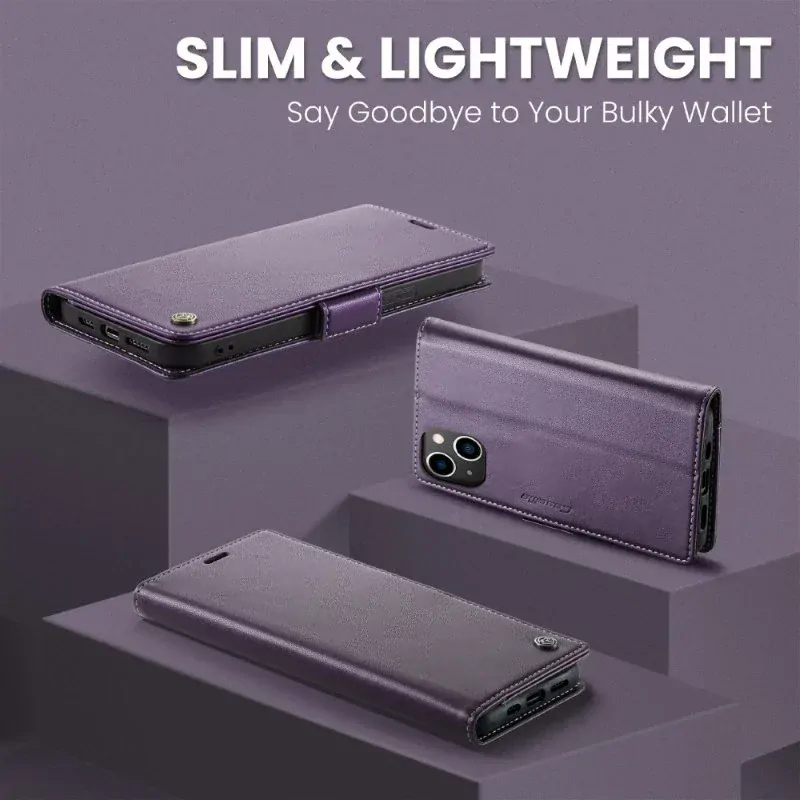 Puzdro na iPhone 14 Pro CASEME Smooth fialové