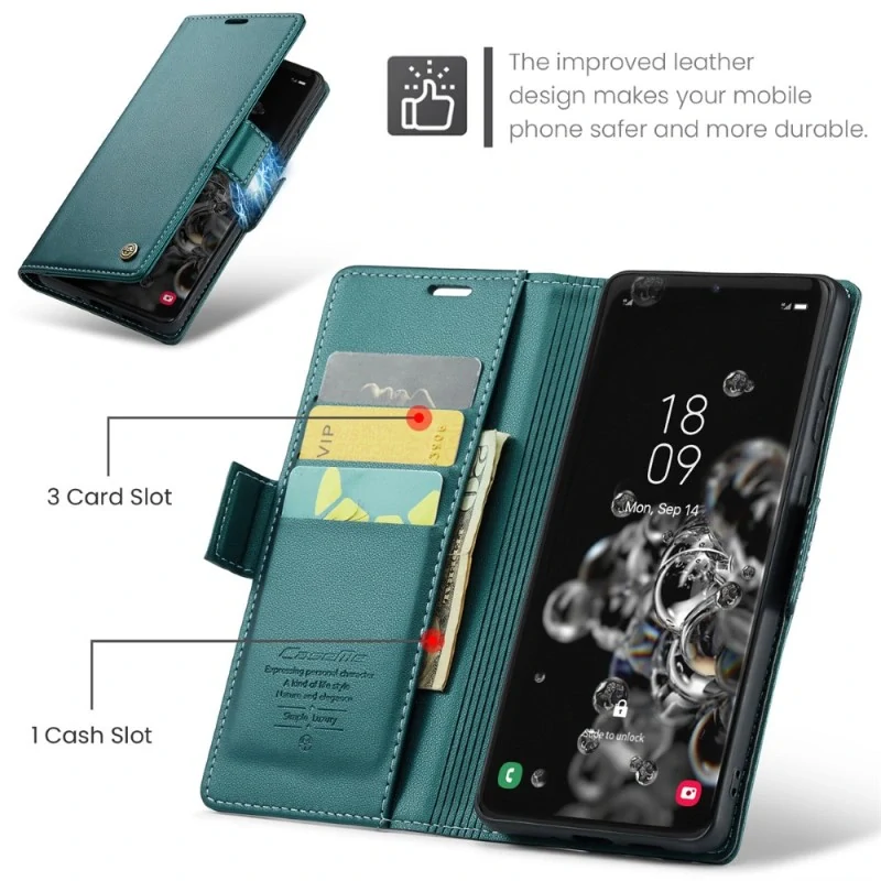 Puzdro na Samsung Galaxy S20 Ultra CASEME smooth zelené