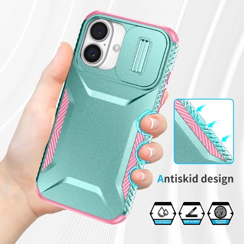Kryt na iPhone 16 s krytkou na fotoaparát svetlo modrý